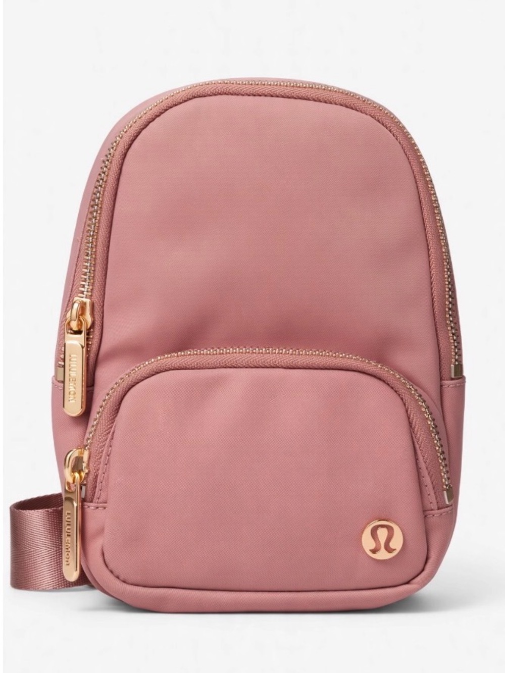 lululemon athletica Mini Backpack Crossbody in Dusty Rose with Gold Hardware